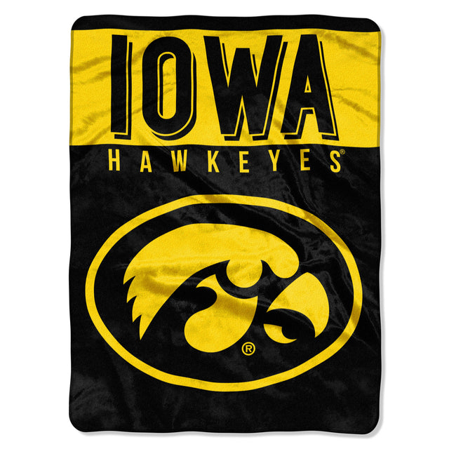 Manta Iowa Hawkeyes 60x80 Diseño básico Raschel