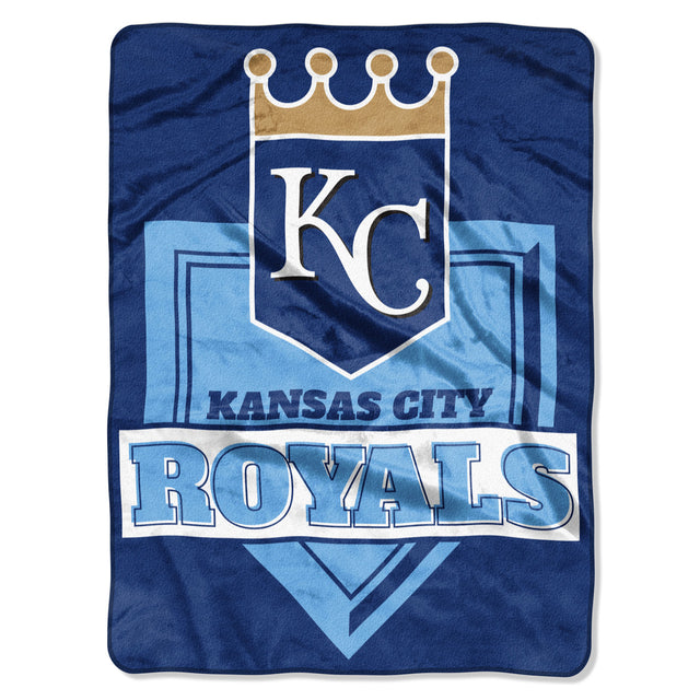 Manta de los Kansas City Royals de 60 x 80 cm con diseño de placa de home de Raschel