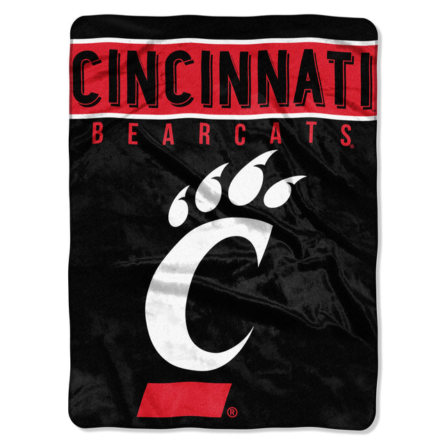 Manta Cincinnati Bearcats 60x80 Diseño básico Raschel