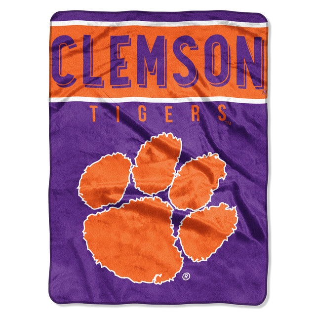 Manta de los Clemson Tigers de 60 x 80 cm, diseño básico de Raschel