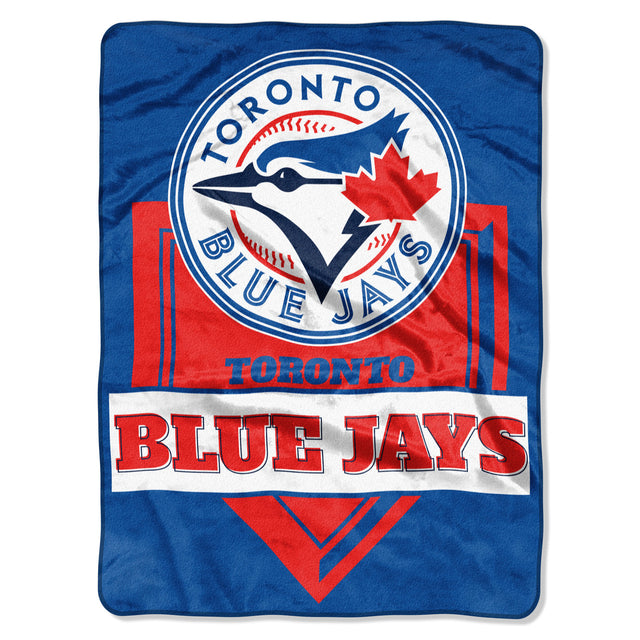 Manta de los Toronto Blue Jays de 60 x 80 cm con diseño de placa de home de Raschel