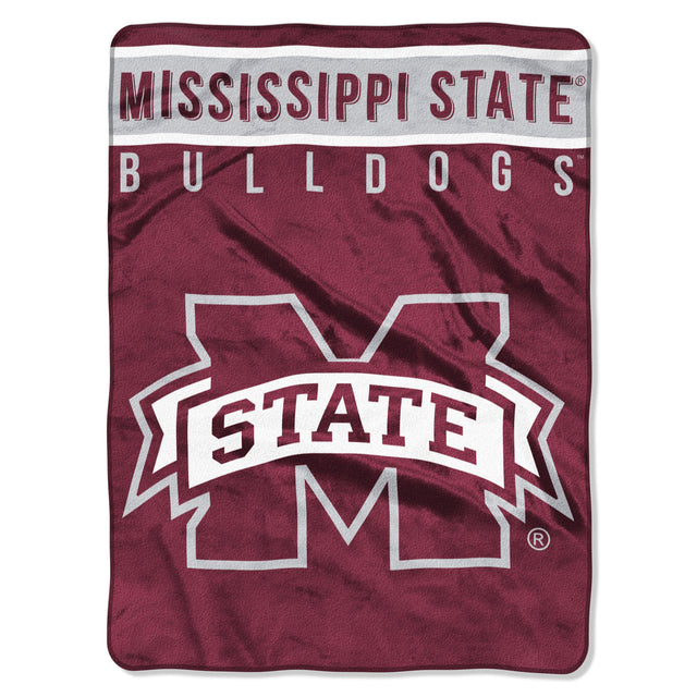 Manta Mississippi State Bulldogs 60x80 Diseño básico Raschel