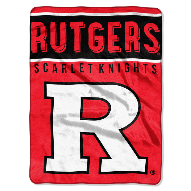 Manta Rutgers Scarlet Knights 60x80 Diseño básico Raschel