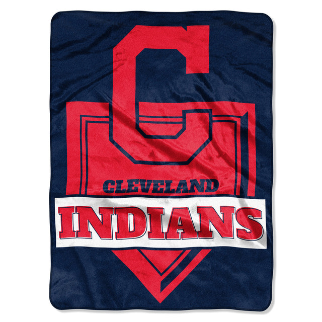 Manta de los Cleveland Indians de 60 x 80 cm con diseño de placa de home de Raschel