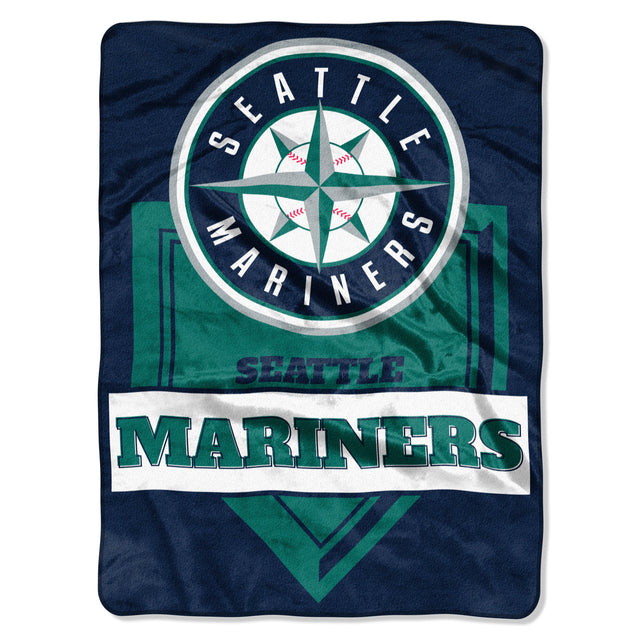 Manta de los Seattle Mariners de 60 x 80 cm, diseño de placa de home de Raschel