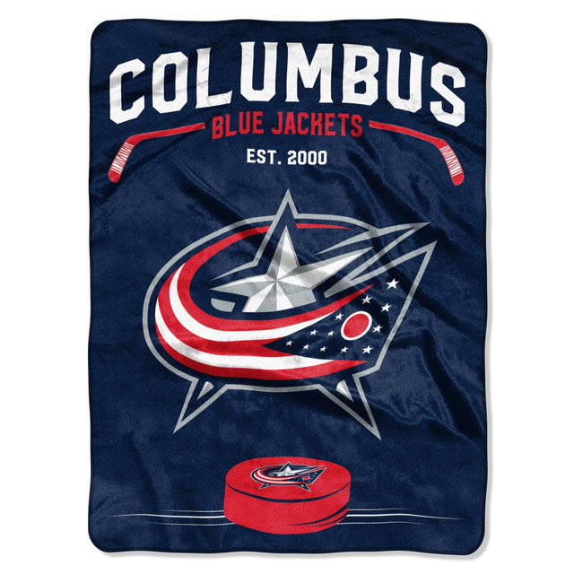 Manta Columbus Blue Jackets 60x80 Diseño digitalizado Raschel