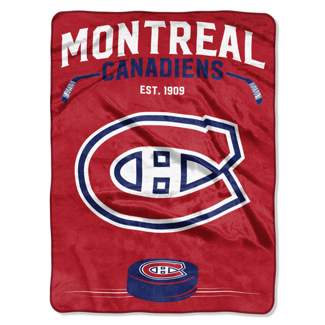 Manta de los Montreal Canadiens de 60 x 80 cm con diseño inspirado en Raschel