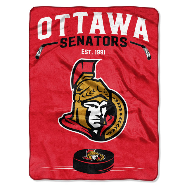 Manta de los Ottawa Senators de 60 x 80 cm con diseño inspirado en Raschel