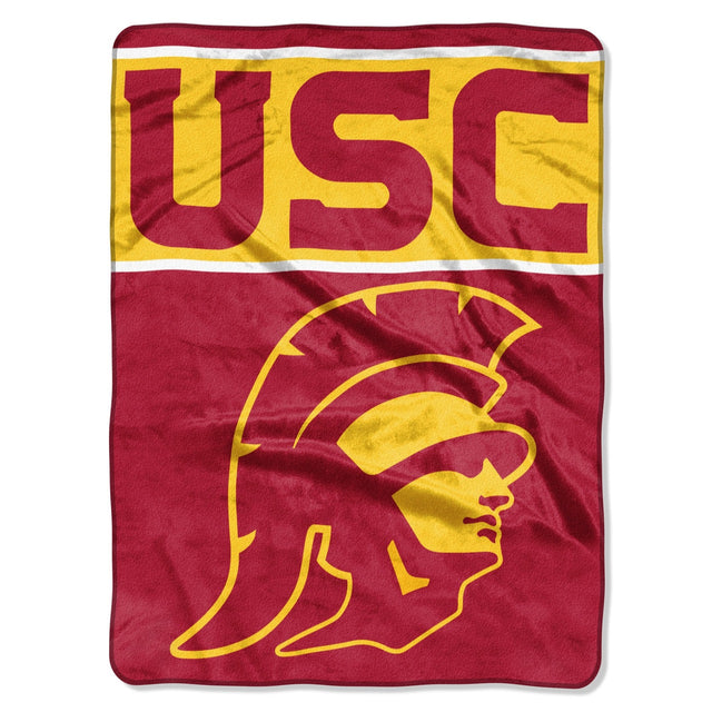 Manta USC Trojans 60x80 Diseño básico Raschel