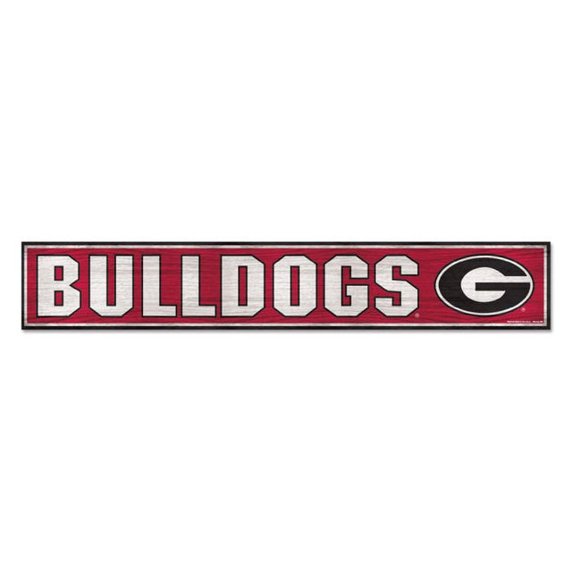 Georgia Bulldogs Wood Sign 6"x36" 3/8" thick