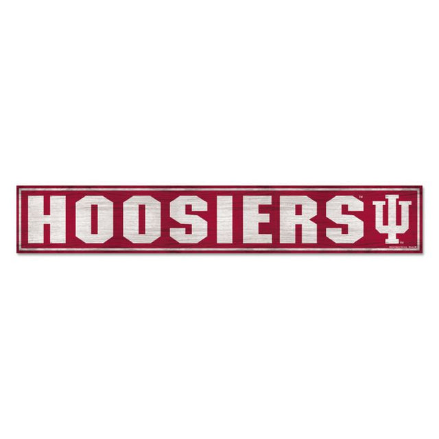 Indiana Hoosiers Wood Sign 6"x36" 3/8" thick