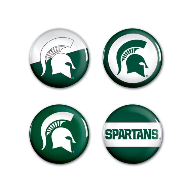 Michigan State Spartans Button 4 Pack 1 1/4" Rnd