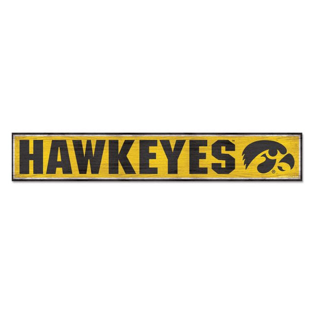 Iowa Hawkeyes Wood Sign 6"x36" 3/8" thick