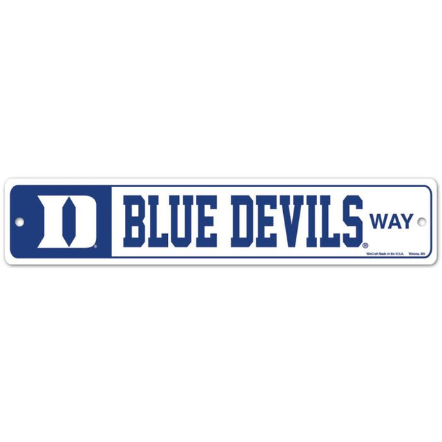 Letrero de calle o zona de Duke Blue Devils de 3,75" x 19"