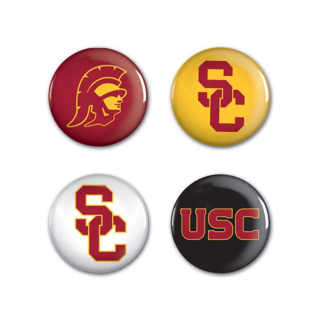 USC Trojans Button 4 Pack 1 1/4" Rnd