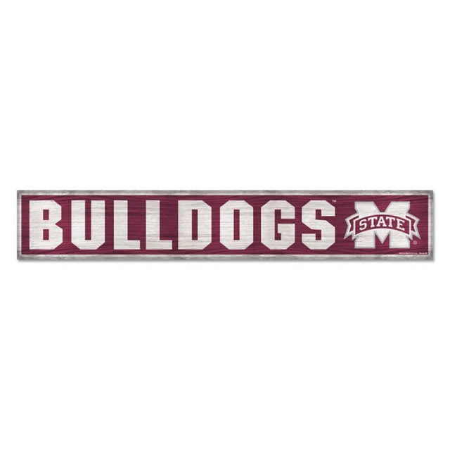 Mississippi State Bulldogs Wood Sign 6"x36" 3/8" thick