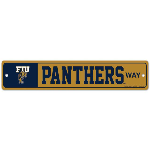 Florida International Panthers Street / Zone Sign 3.75" x 19"