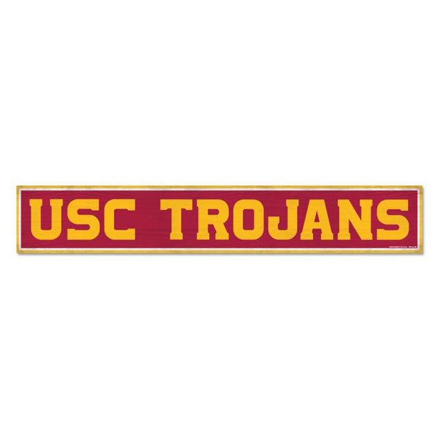 USC Trojans Wood Sign 6"x36" 3/8" thick