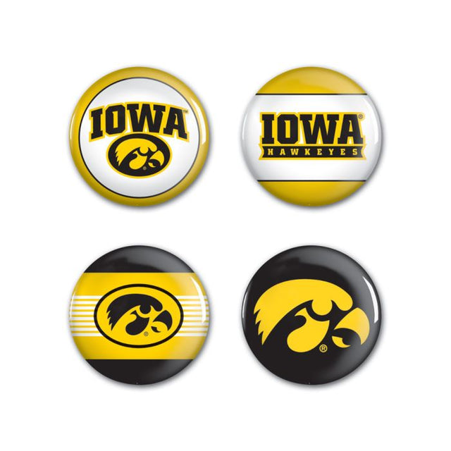 Iowa Hawkeyes Button 4 Pack 1 1/4" Rnd