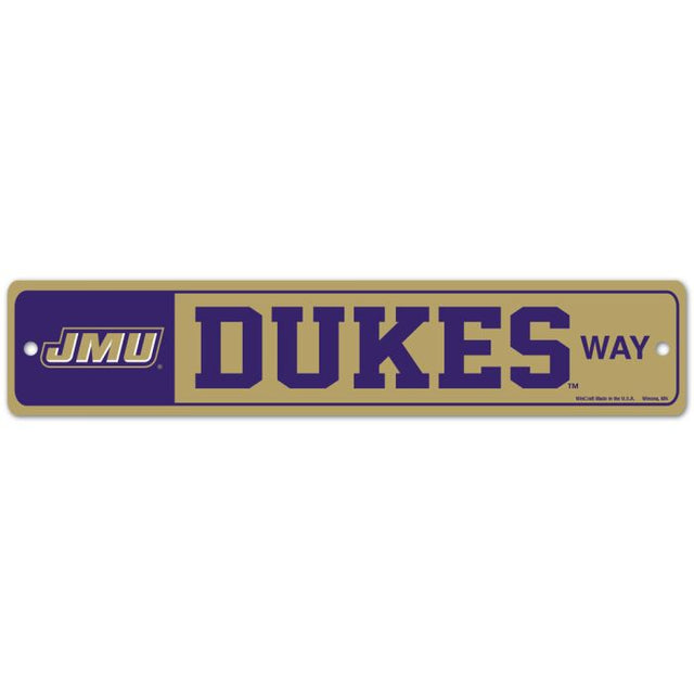 James Madison Dukes Street / Zone Sign 3.75" x 19"