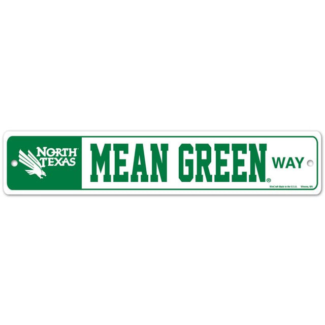 North Texas Mean Green Street / Zone Sign 3.75" x 19"