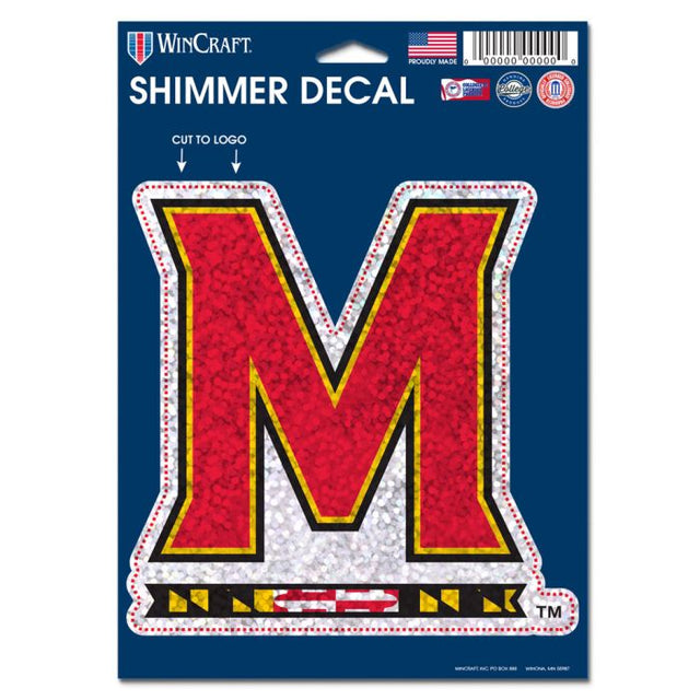 Maryland Terrapins Shimmer Decals 5" x 7"