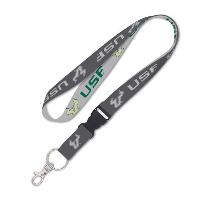 South Florida Bulls CHARCOAL Lanyard w/detachable buckle 1"