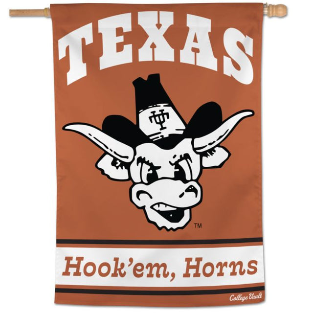 Bandera vertical de Texas Longhorns/College Vault de 28" x 40"