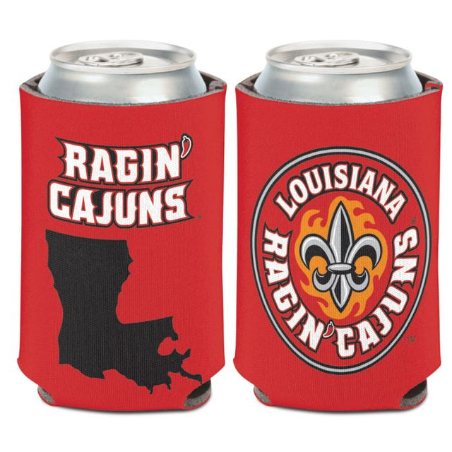 Luisiana - Lafayette Ragin Cajuns Enfriador de lata STATE SHAPE de 12 oz.