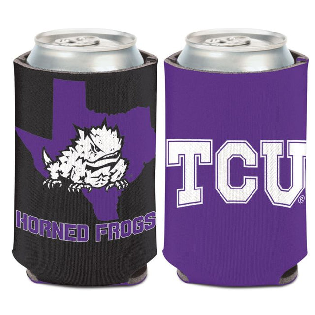 TCU Horned Frogs STATE SHAPE Can Cooler 12 oz.