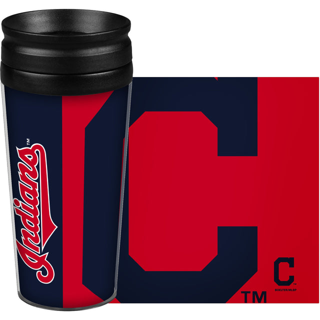 Taza de viaje de los Cleveland Indians de 14 oz con diseño envolvente y estilo Hype Design