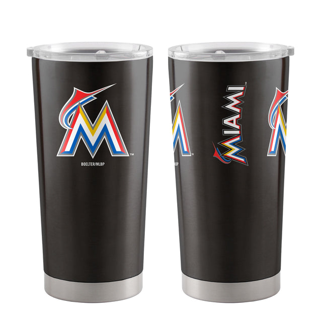 Vaso de viaje Miami Marlins de 20 oz, color naranja ultra