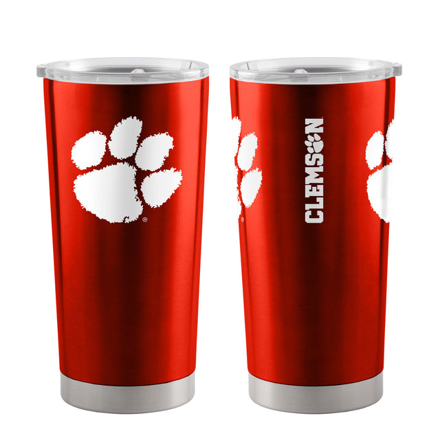 Vaso de viaje Clemson Tigers de 20 oz, color naranja ultra