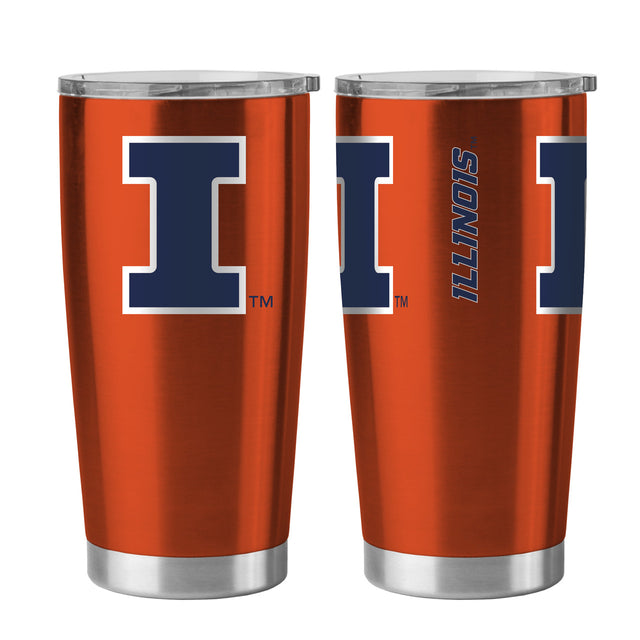 Vaso de viaje Illinois Fighting Illini de 20 oz, color azul marino