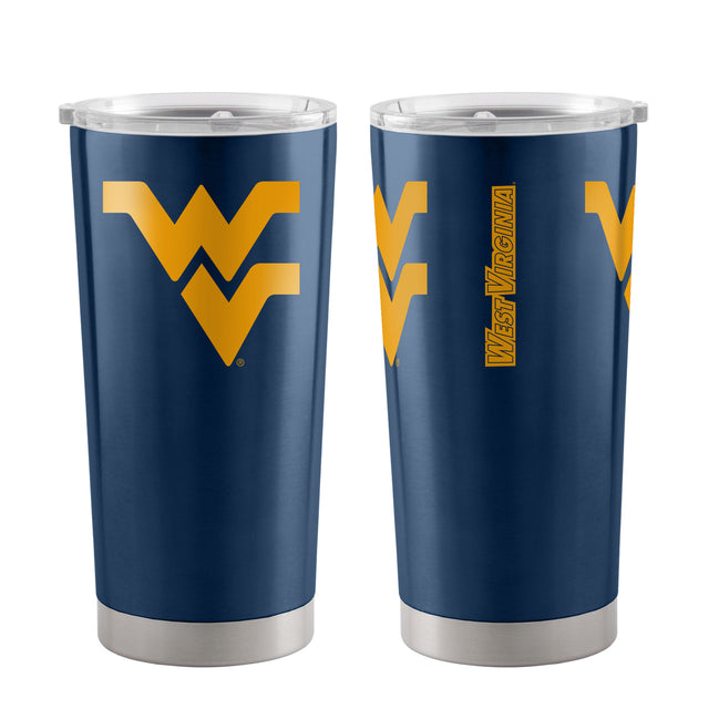 Vaso de viaje de 20 oz de West Virginia Mountaineers, color azul marino