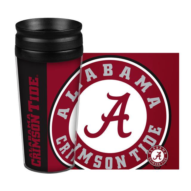 Taza de viaje Alabama Crimson Tide de 14 oz con diseño envolvente y estilo Hype Design