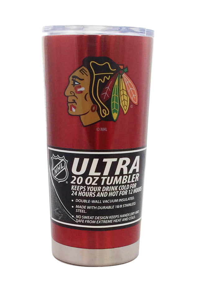 Vaso de viaje ultra rojo de 20 oz de Chicago Blackhawks