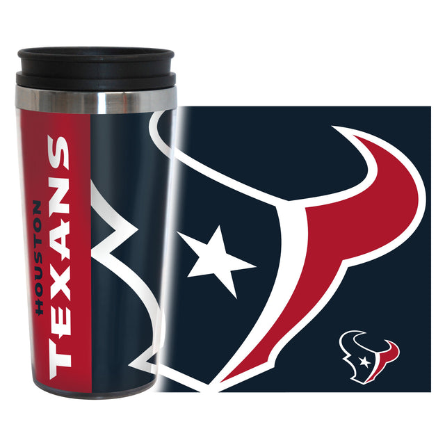 Taza de viaje de los Houston Texans, envoltura completa de 14 oz, estilo Hype