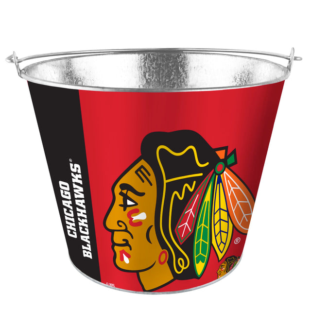 Balde de 5 cuartos de galón de los Chicago Blackhawks con diseño Hype