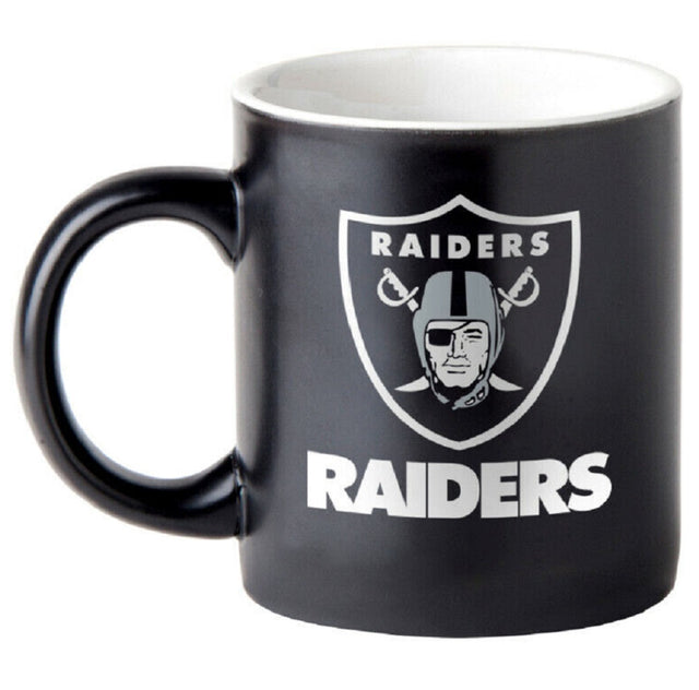 Taza de café de 14 oz de Los Vegas Raiders en negro mate