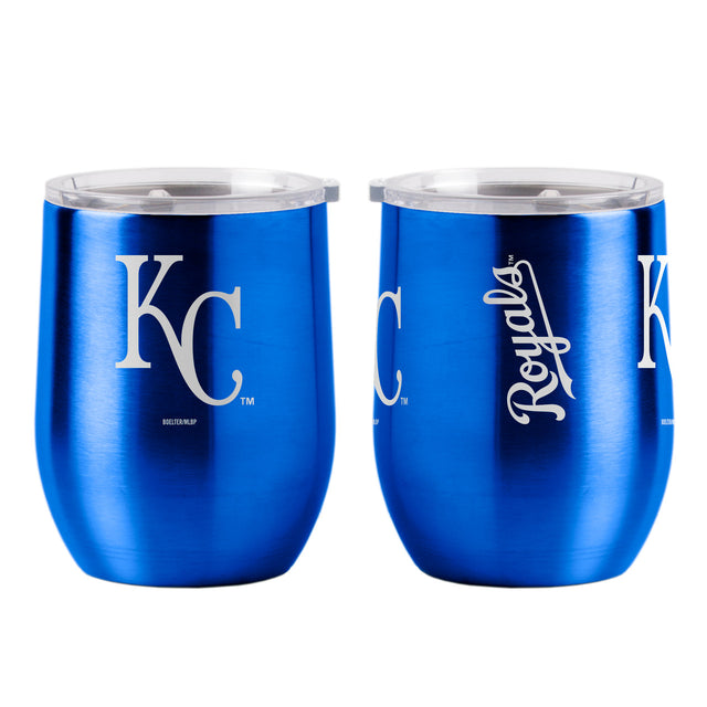 Vaso de viaje curvo de acero inoxidable de 16 oz de los Kansas City Royals