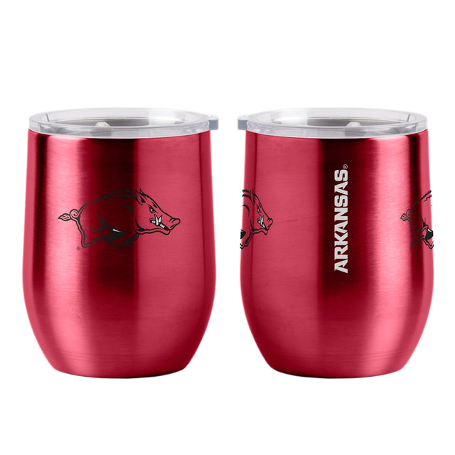 Vaso de viaje ultra curvo de 16 oz de Arkansas Razorbacks