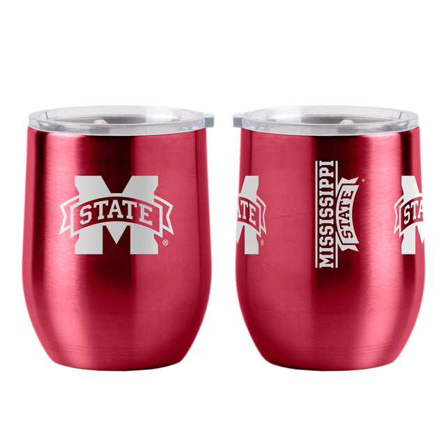 Vaso de viaje de 16 oz con diseño ultracurvo de Mississippi State Bulldogs