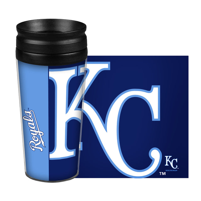 Taza de viaje de los Kansas City Royals, 14 oz, estilo envolvente, diseño Hype