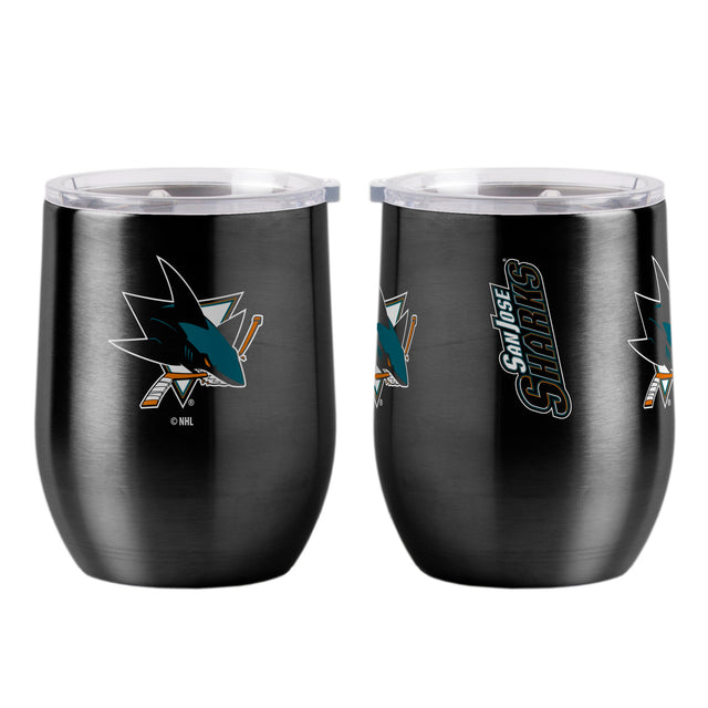 Vaso de viaje ultra curvo de 16 oz de los San Jose Sharks