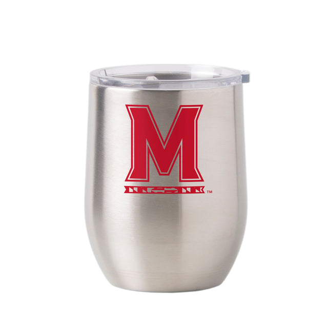 Vaso de viaje Maryland Terrapins de 16 oz con tapa ultra curvada