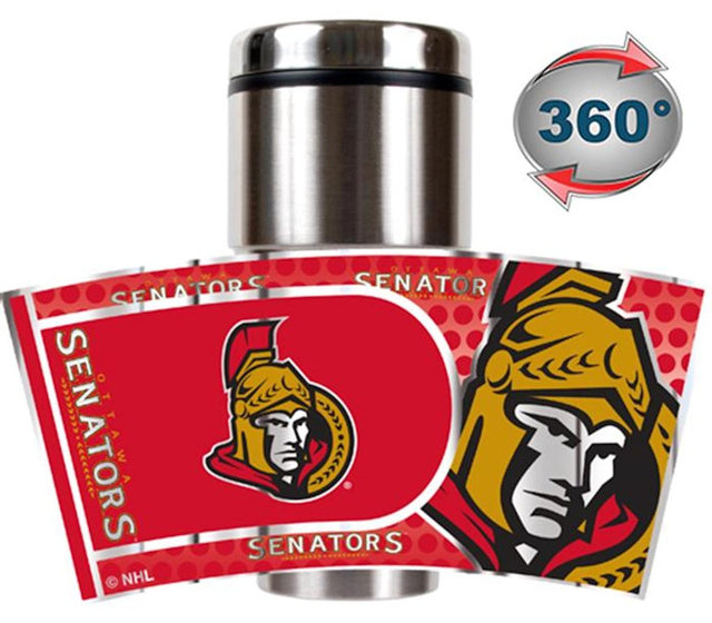 Vaso de viaje de 16 oz de los Ottawa Senators con gráficos metálicos