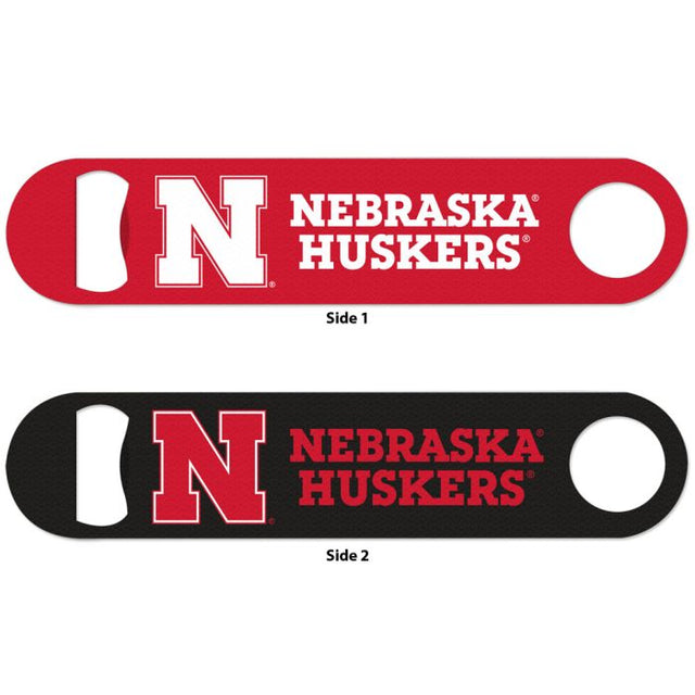 Abridor de botellas de metal de dos lados de los Nebraska Cornhuskers