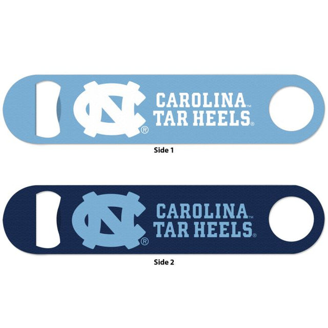 Abridor de botellas de metal de dos lados de los Tar Heels de Carolina del Norte