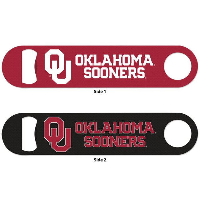 Abridor de botellas de metal de dos caras de los Oklahoma Sooners